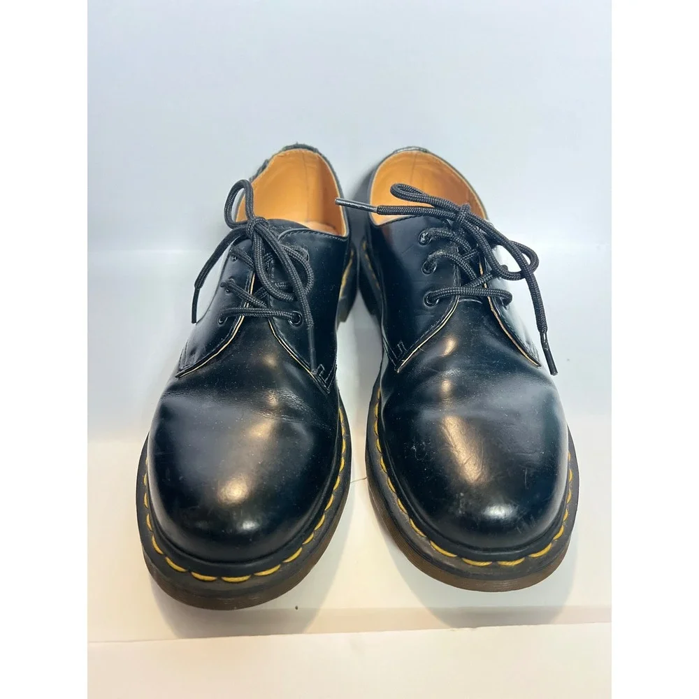 Dr. Martens 1461 Black Smooth Leather 3-Eye Oxford Shoes Mens 8 Womens 9